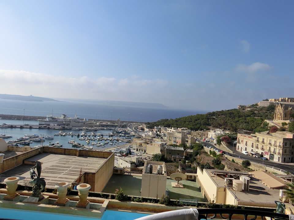 Blick vom Balkon Grand Hotel Gozo