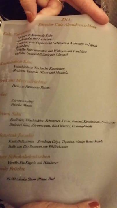 Silvestermenue Paloma Oceana