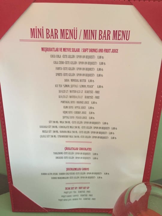 Minibar The Land of Legends Kingdom Hotel