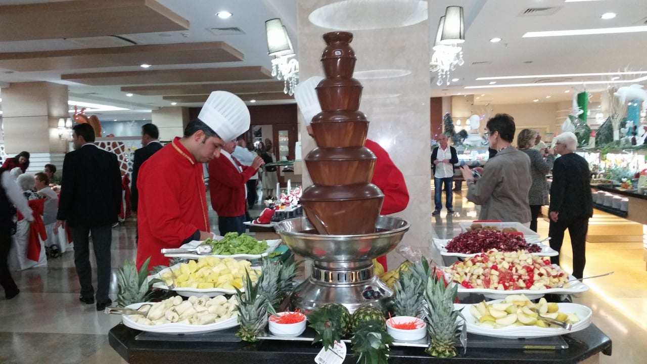 Schokobrunnen am Heiligen Abend Adalya Ocean Deluxe
