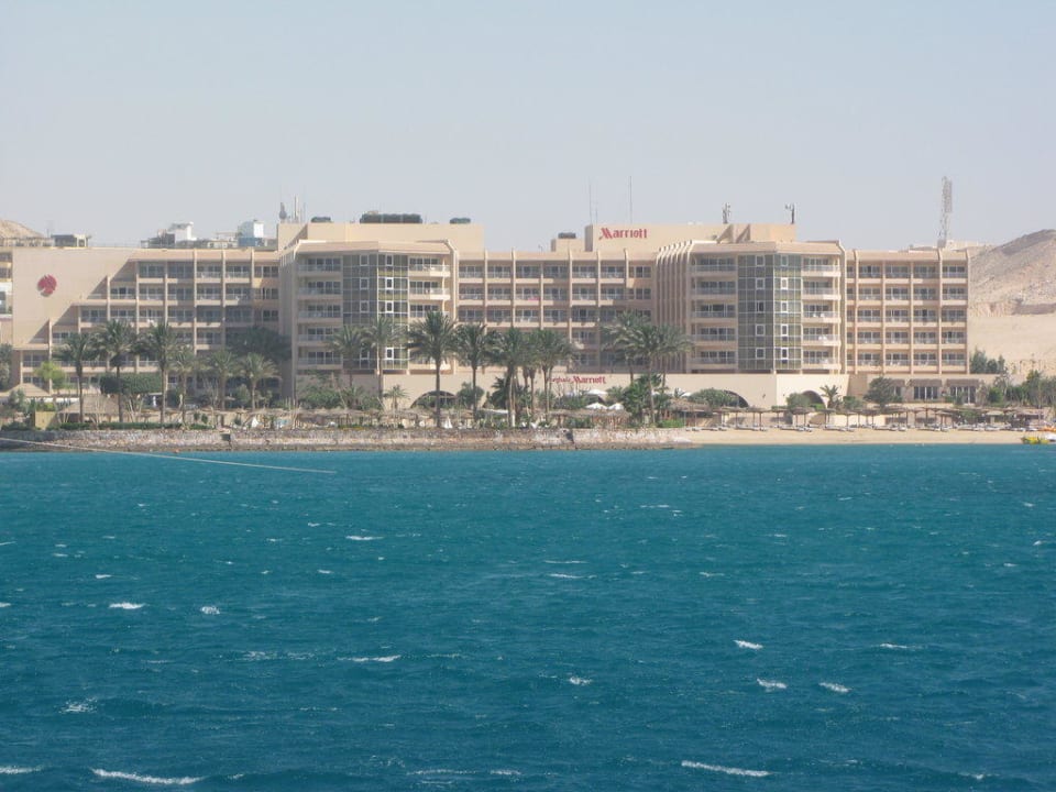 Hotelblick vom Schiff Marriott Hurghada Beach Resort