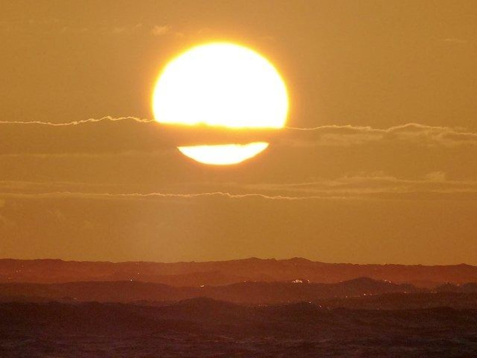Sonnenaufgang am Strand Hotel Riu Bambu