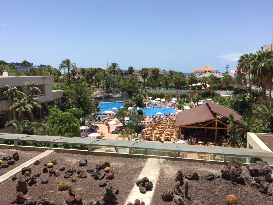 Blick von unseren Balkon auf den Pool Hotel Best Tenerife