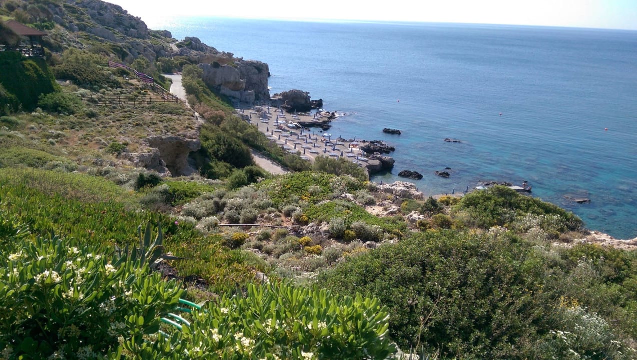 Richtung Strand Hotel Kalithea Horizon Royal