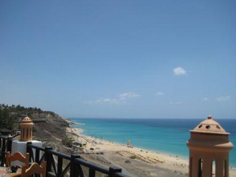 Ausblick aus der Snack-Bar auf den Strand Club Jandia Princess