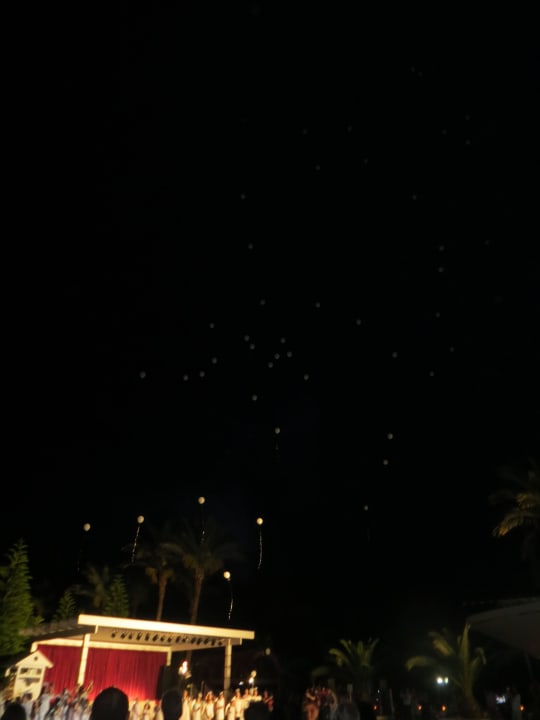 Aufsteigende Ballons am Galaabend Hotel Delphin Diva