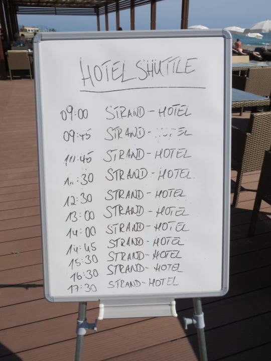 Übersicht des Shuttles zum Strand und zurück Michell Hotel & Spa