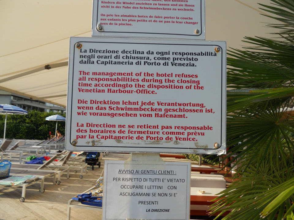 Man beachte die tolle Übersetzung B&B Hotel Chioggia Airone