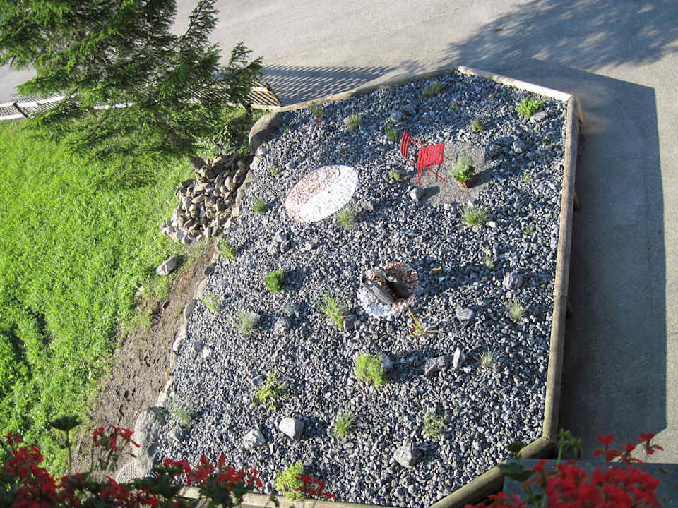 Blick auf das Steinbeet Pension & Ferienwohnung Solaria