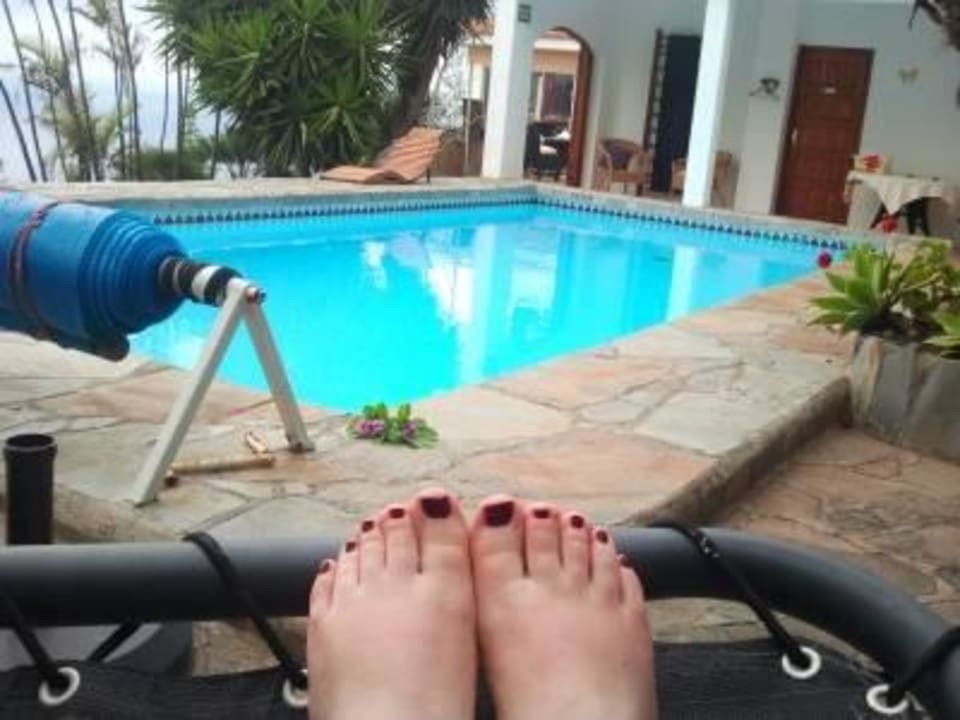 Bild von der gemütlichen Schwingschaukel aus Jardin Mariposa Retreat- und Seminarzentrum