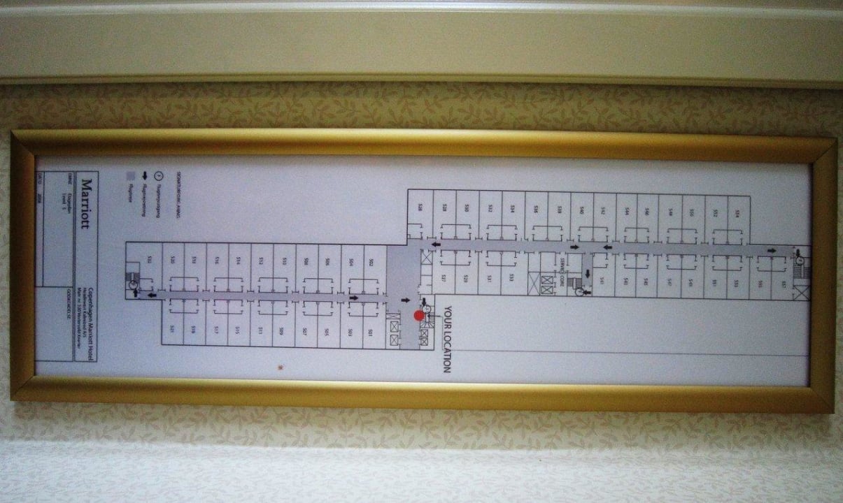 Floor plan of the 5th floor Copenhagen Marriott Hotel
