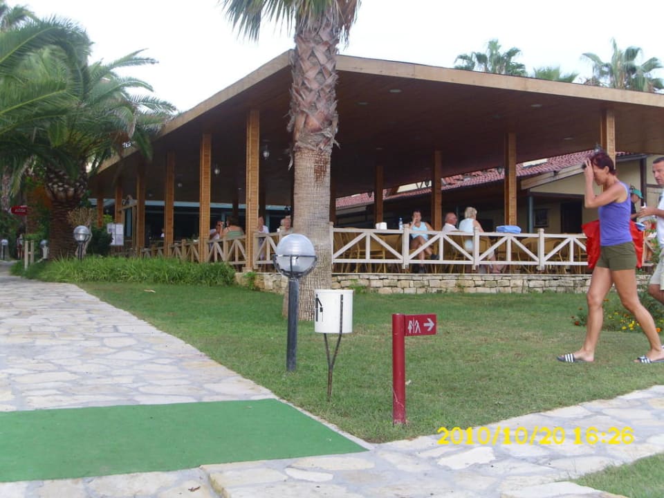 Blick vom Strand auf die Strandbar (à la carte Restaurant) Hotel Meryan