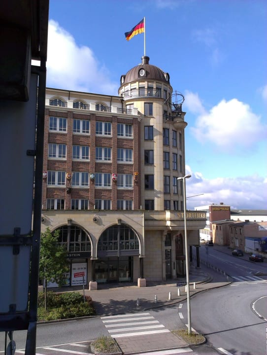 Ausblick vom Zimmer Balkon Apartment-Hotel Hamburg Mitte