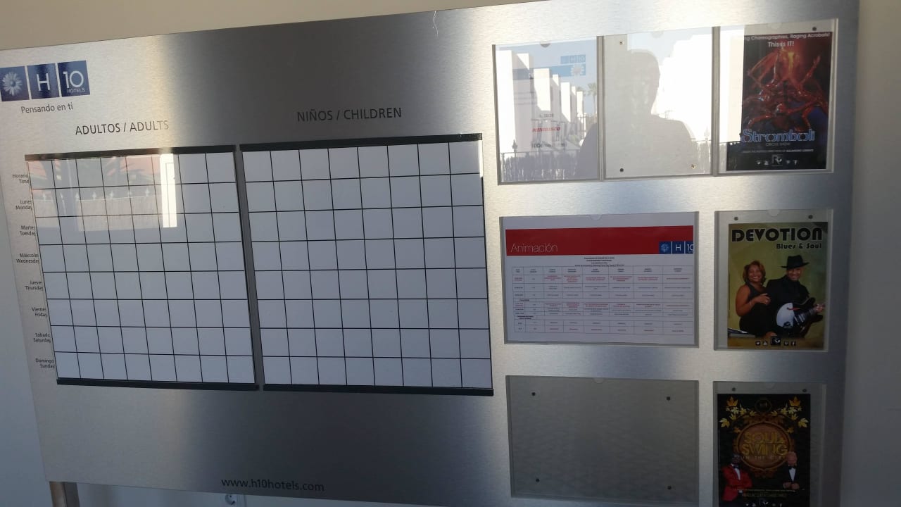 Animationstafel H10 Ocean Suites