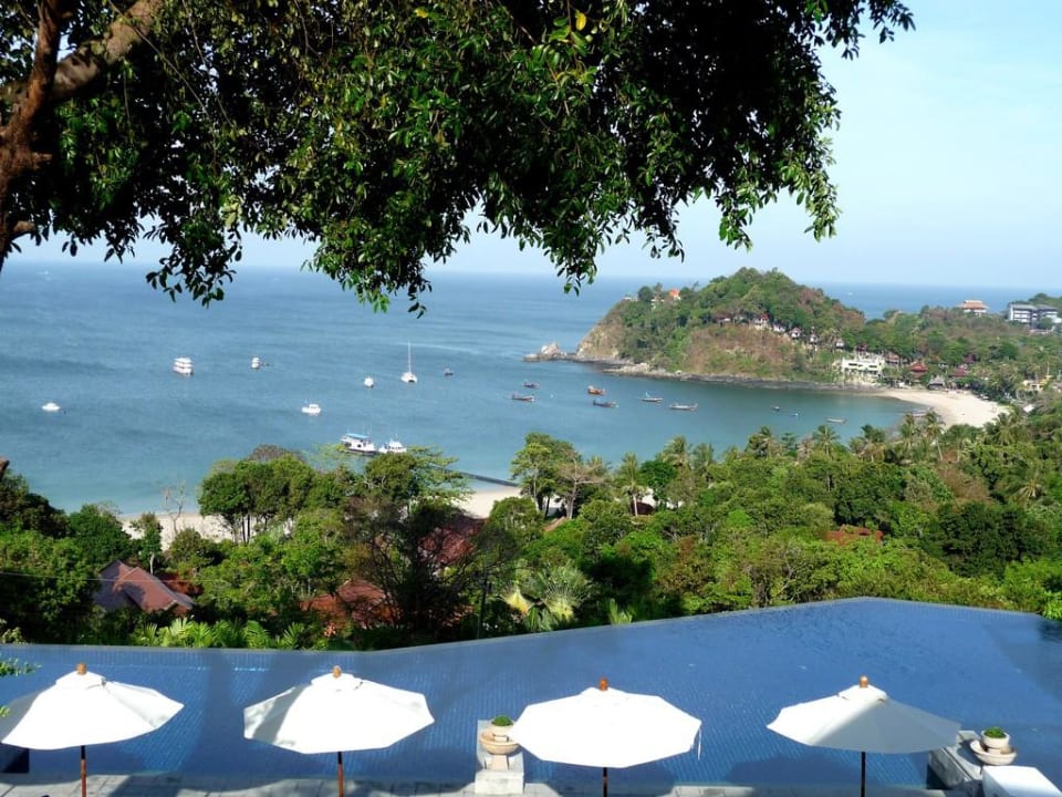 Blick vom Frühstückstisch im Sevenseas-Restaurant Hotel Pimalai Resort & Spa