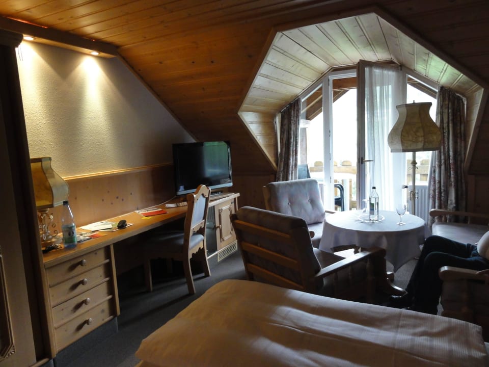 Blick zum Balkon Burghotel Am Hohen Bogen