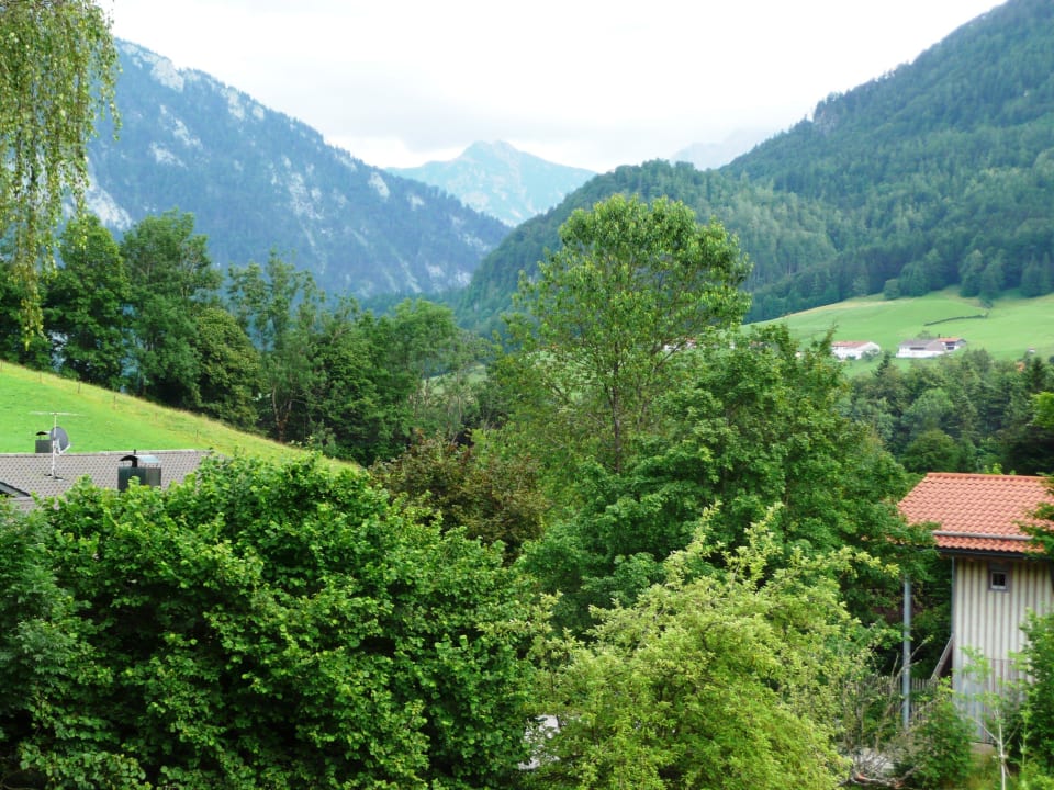 Blick vom Balkon Landhotel Maiergschwendt