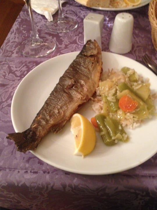 Abendbuffet/Fisch mit Gemüse Hotel Carina