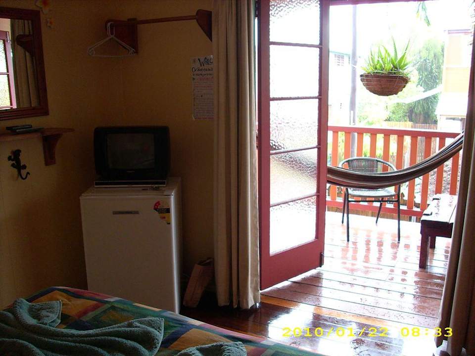 Blick auf die Veranda Travellers Oasis Backpackers