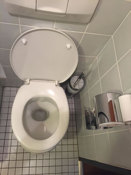 Verletzungsgefahr an der Toilette Hotel Ellenzer Goldbäumchen