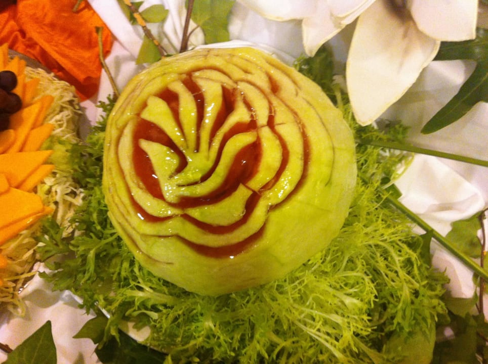 Geeschnitzte Wassermelone Playacálida Hotel