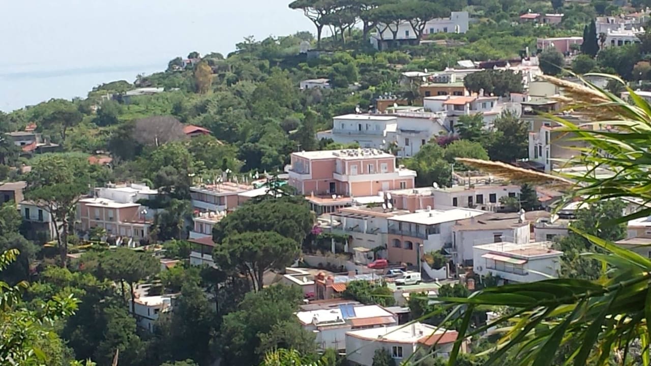 Hotel vom gegenüber liegendem Hügel Hotel La Pergola & Villa Flavio Ischia