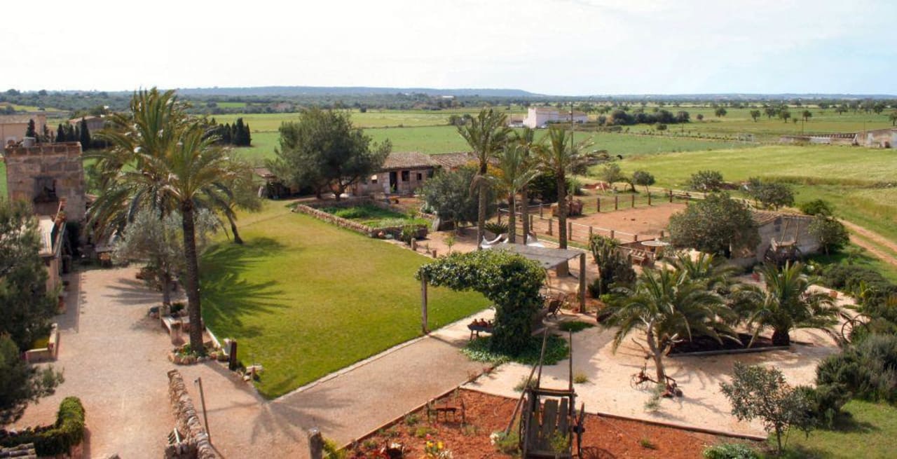 Panoramica jardín Agroturismo Finca Sant Blai