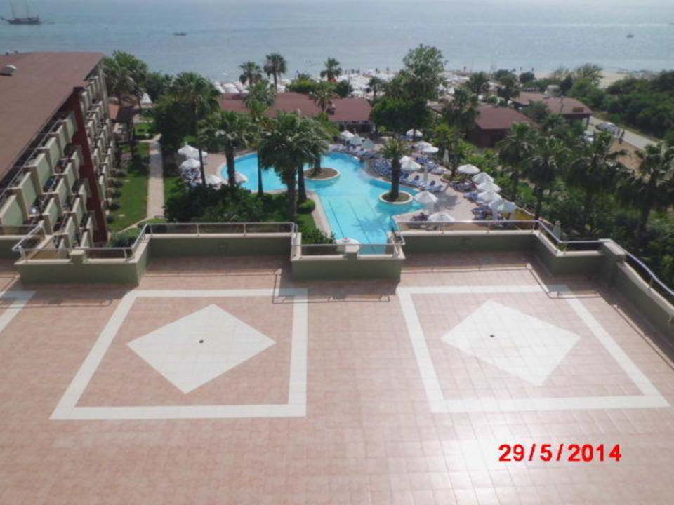 Blick vom Balkon Hotel Grand Side
