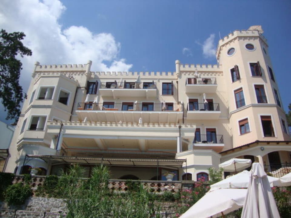 Sicht vom Strand Hotel Miramar