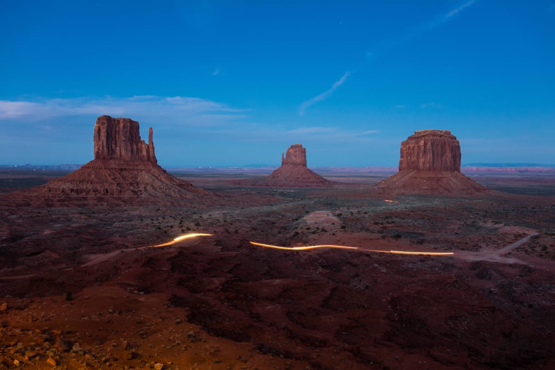 Blick von der Terrasse bei Sonnenuntergang The View Hotel