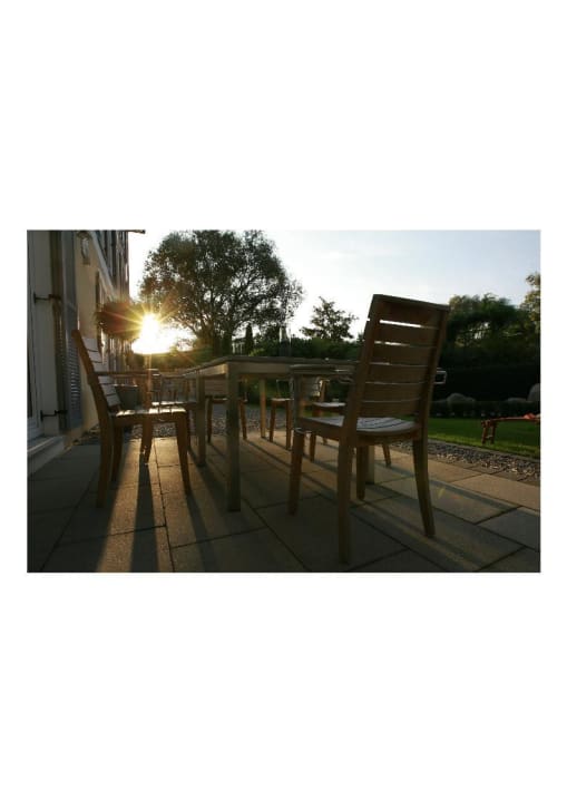 Abendsonne im AmperVilla Innenhof Hotel Ampervilla