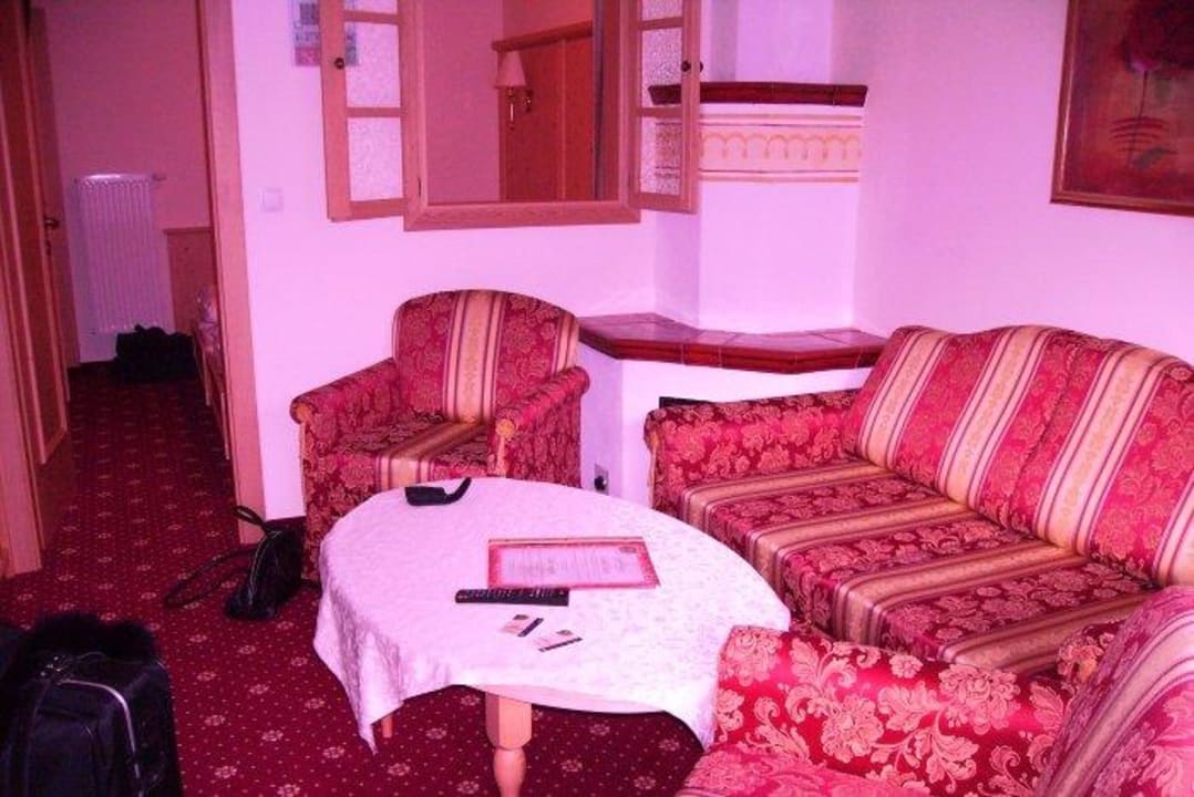 Wohnraum mit Kamin Kronblick - Well-being Hotel