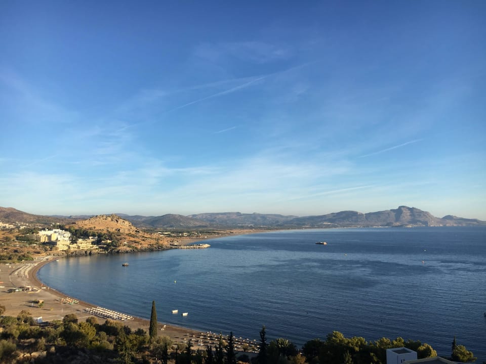 Ausblick in die Bucht Lindos Mare, Seaside Hotel