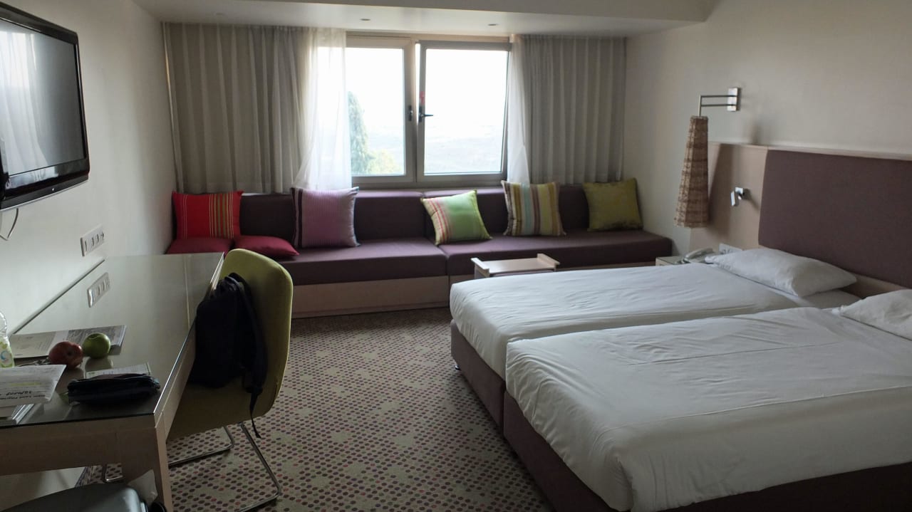The rooms are all of the same style and decor Ramat Rachel Resort