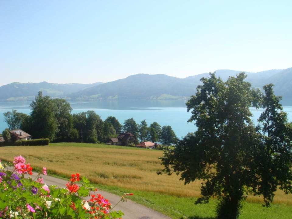 Ausblick vom Balkon Panoramahotel Gasthof Schönberger