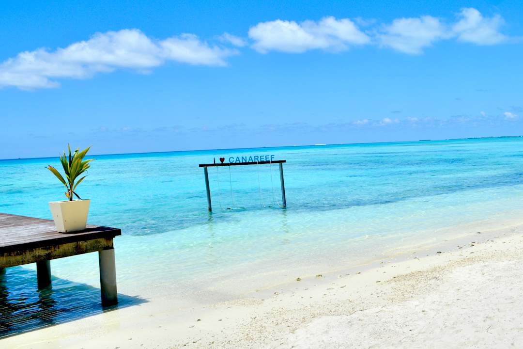 Ausblick Canareef Resort Maldives