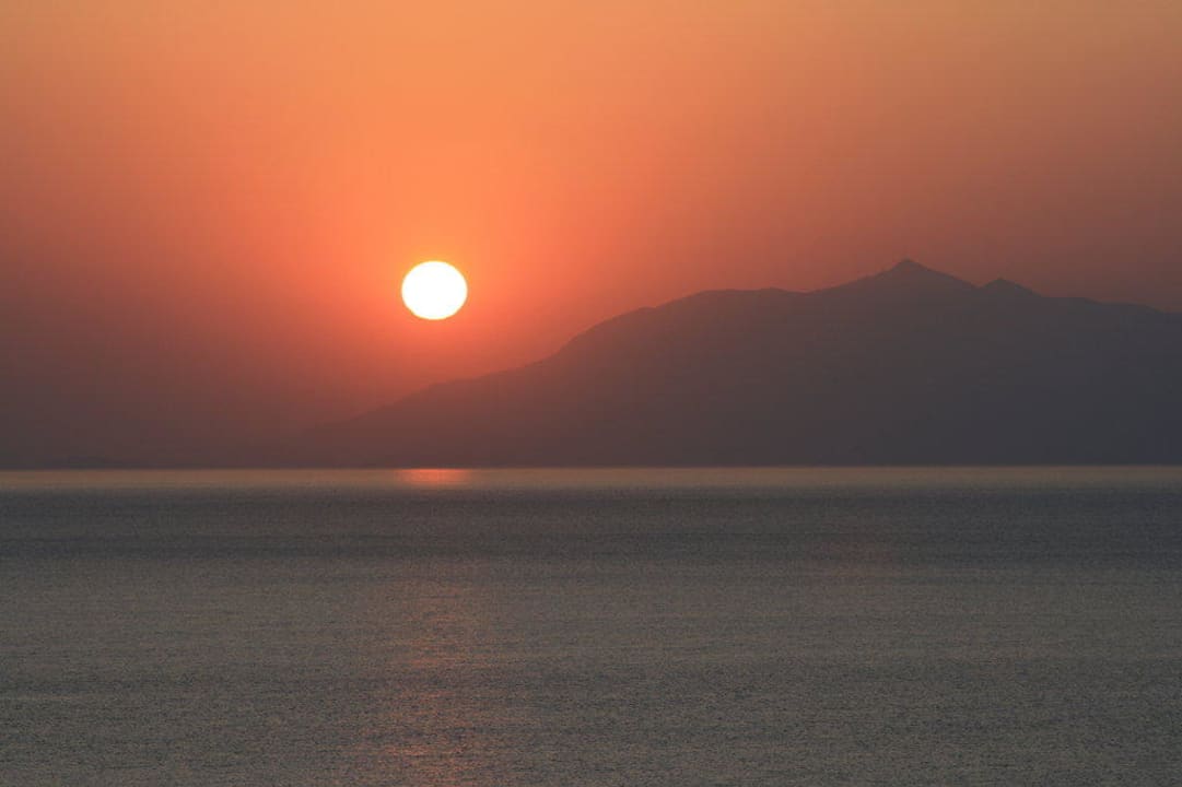 Blick vom Zimmer früh morgens Lagas Aegean Village