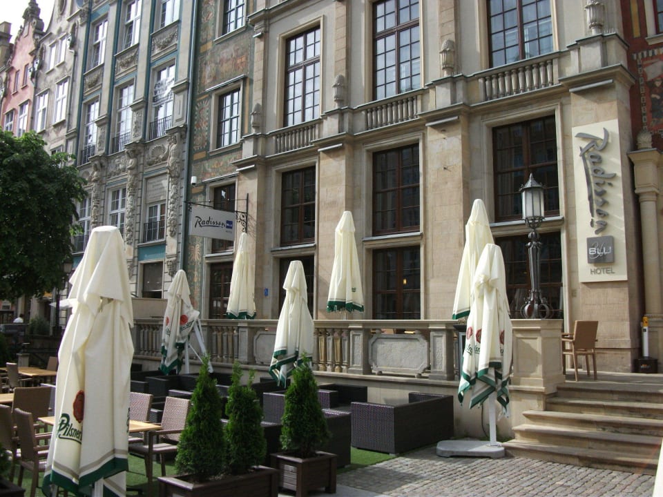 Terrasse des Hotels Hotel Radisson Blu Gdańsk