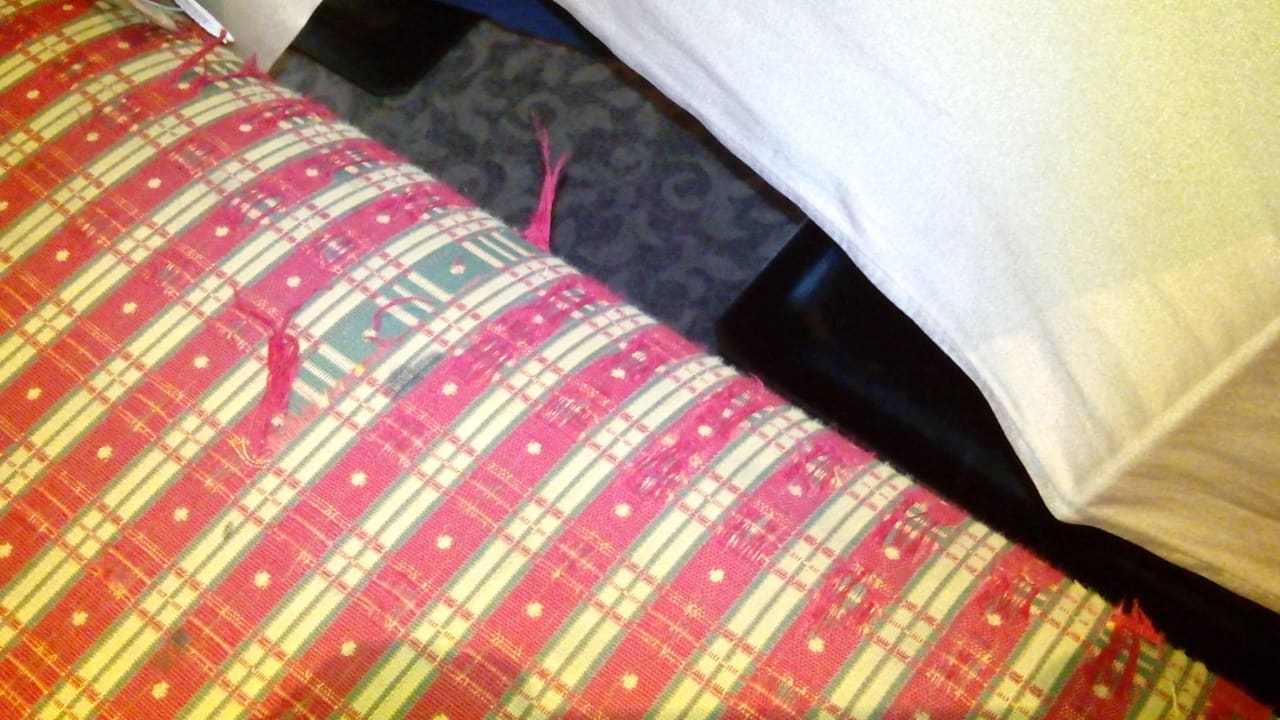 Zerschlissene Sitzploster Hotel Gasthof Stegerbräu