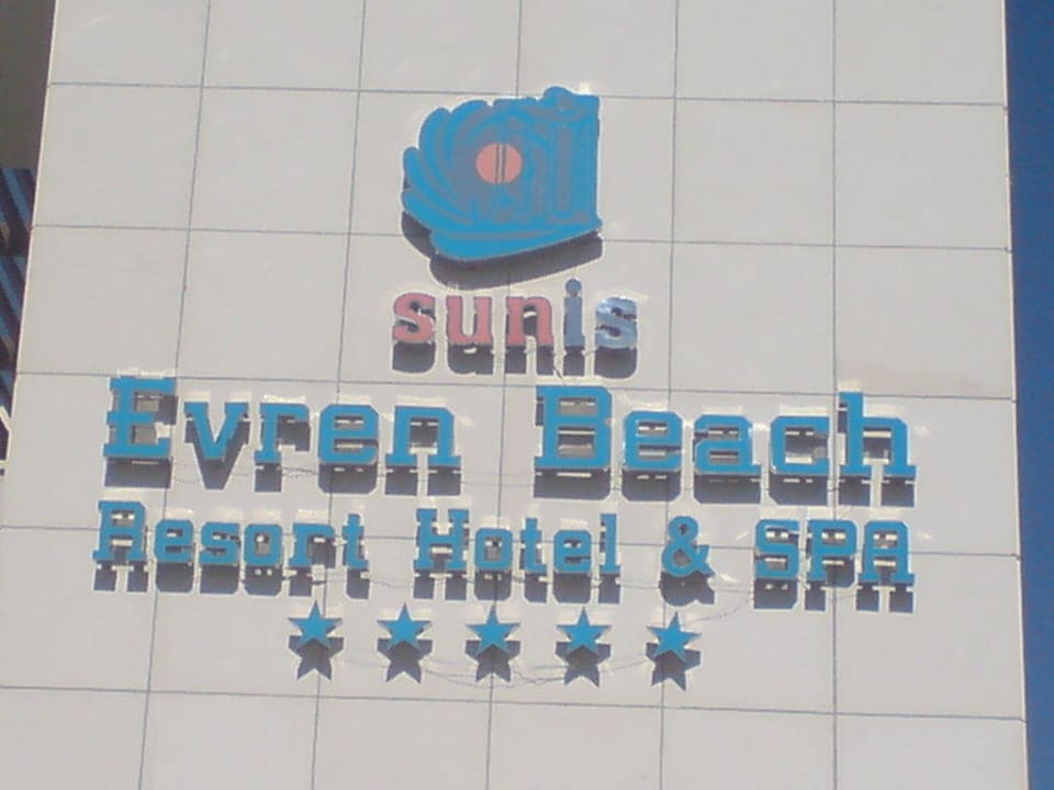 Hotelbeschriftung Sunis Evren Beach Resort Hotel & Spa