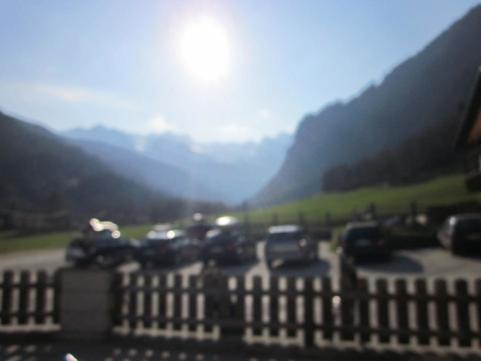 Blick von der Terrasse ins Tal Hotel Larchhof