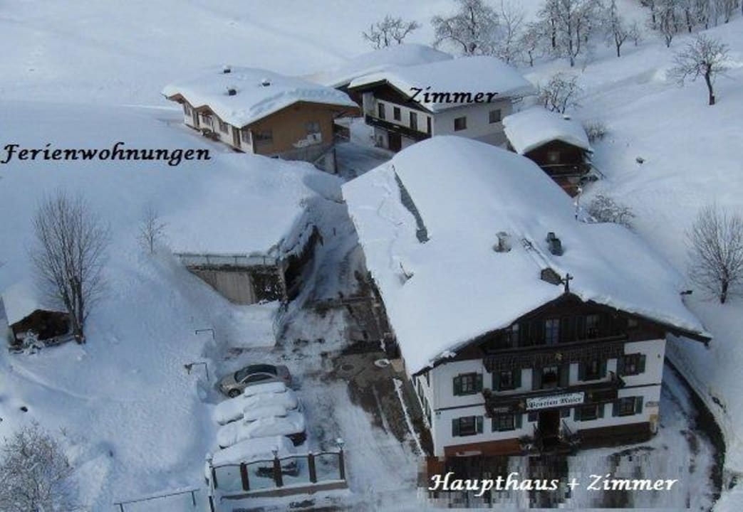 Winteransicht Pension Maier incl. Ferienwohnungen Pension Maier Schiestlhof