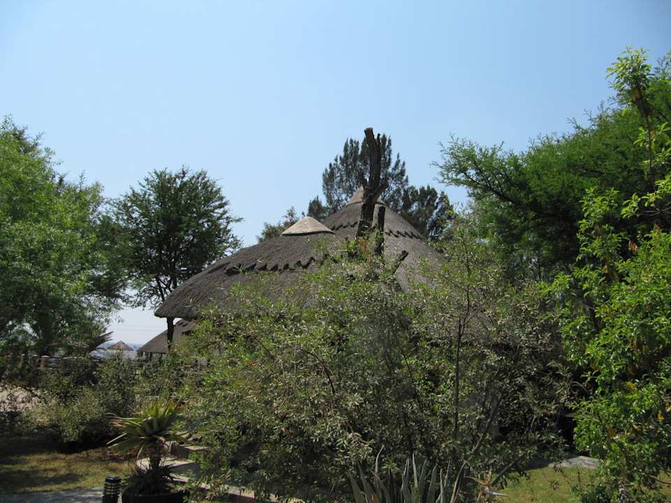 Aussenansicht eines Chalets Aquanzi Lodge