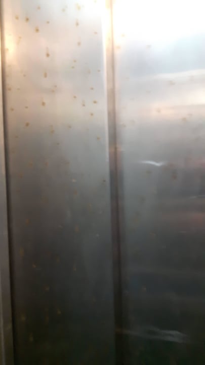 Fahrstuhltür voller Rostflecke 3HB Falésia Mar