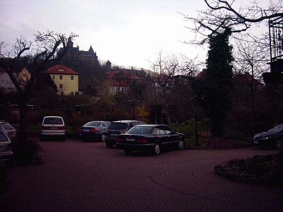 Blick vom Hotel zum Schloss Wernigerode Hotel am Anger