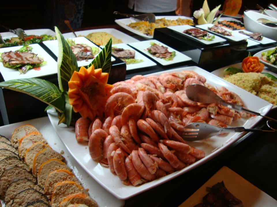 Abendessen - Häppchen und Garnelen Hotel Riu Palace Riviera Maya