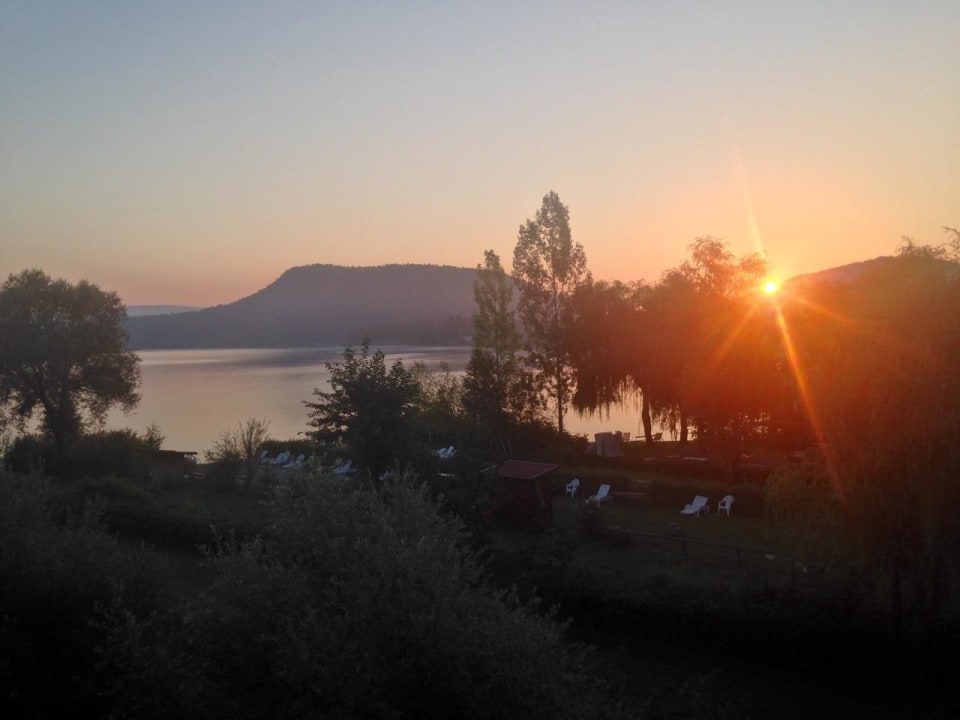 Untergehende Sonne Strandhotel Faak