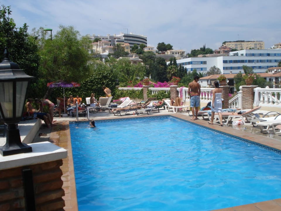 Pool und Sonnenliegen Malaca Instituto Club Hispanico