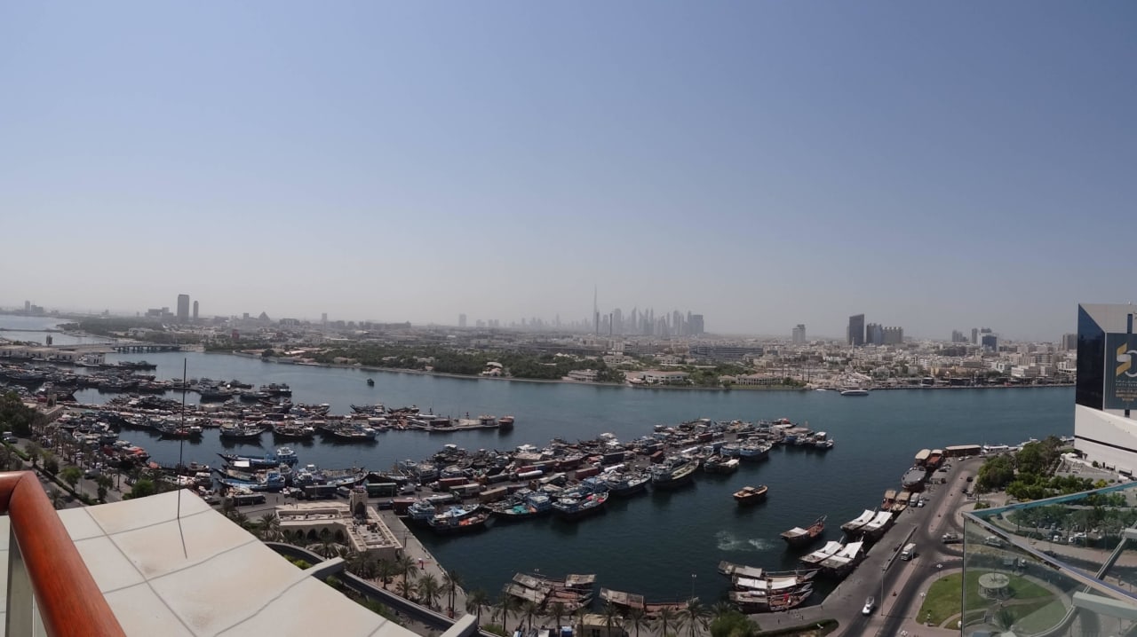 Blick vom Dach auf den Creek Golden Sands Hotel Creek