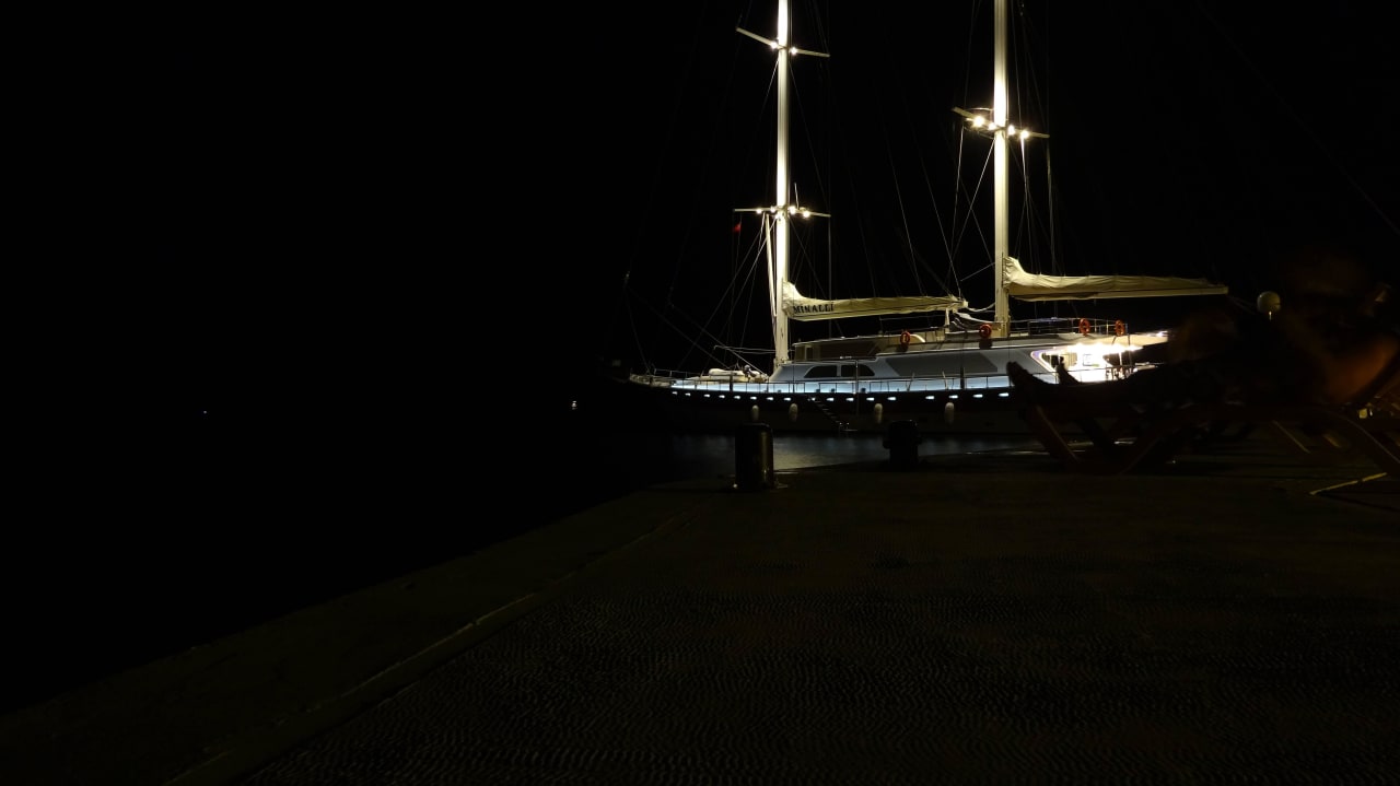 Hotelsteg bei Nacht Grand Yazici Club Marmaris Palace